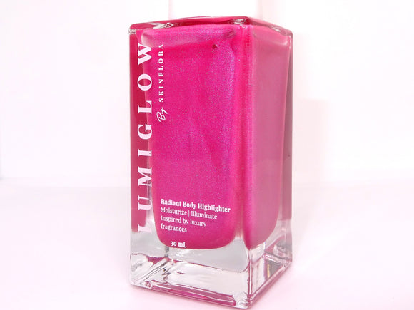 LumiGlow Body Highlighter dropper with glowing liquid highlighter