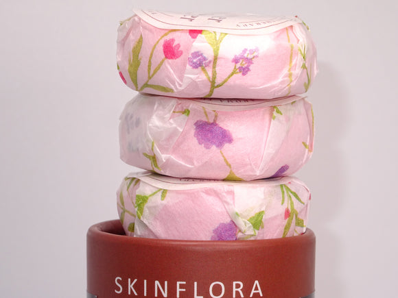 Single shower steamer tablet texture close up