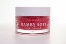 Bamby Soft Lip Scrub jar with red exfoliating formula