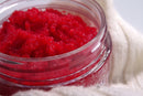 Bamby Soft Lip Scrub exfoliating texture inside open jar