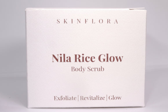 Nila Rice Glow body scrub packaging front view