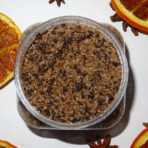 Morning Coffee Brew Scrub, Energizing Coffee & Citrus Glow - morning coffee - Skinflora - مقشر القهوة والحمضيات - سكينفلورا