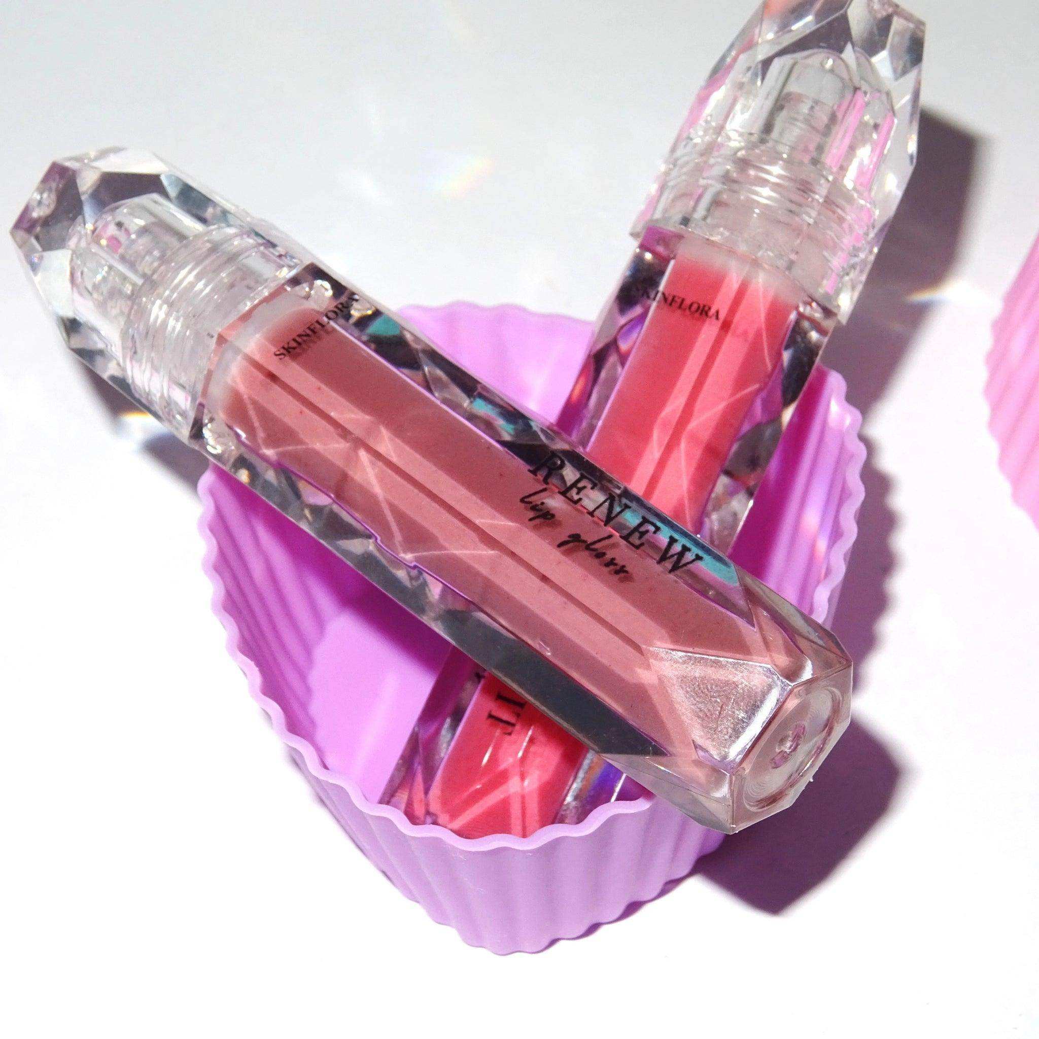 Renew Lip Gloss for hydrated, radiant, and plump lips - Skinflora UAE | Renew Lip Gloss لشفاه مرطبة ومشرقة وممتلئة - سكينفلورا الإمارات