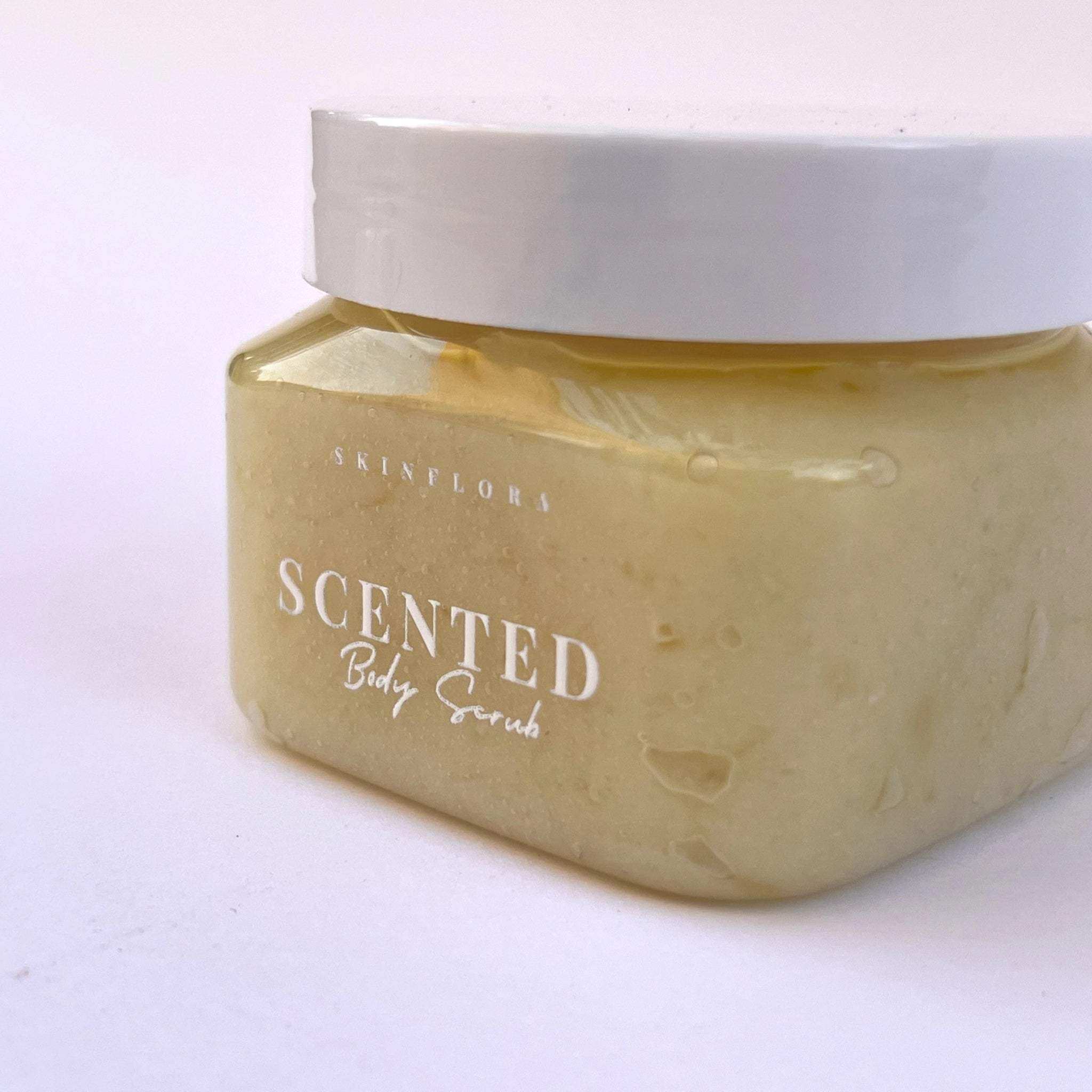 Rice Glow scented body scrub for silky, radiant skin - Skinflora UAE | مقشر جسم Rice Glow برائحة فاخرة لبشرة ناعمة ومشرقة - سكينفلورا الإمارات